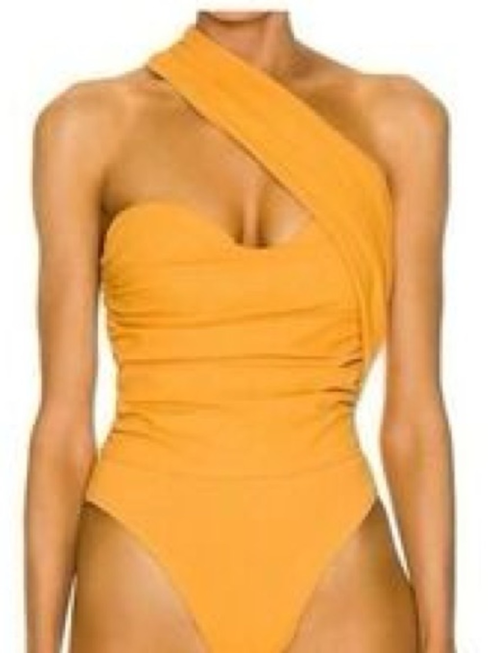 Atoir Mustard One-Shoulder Bodysuit